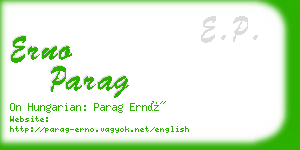 erno parag business card